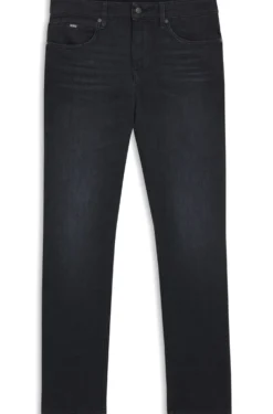 Delaware Schwarze Slim-Fit Jeans aus besonders softem italienischem Denim