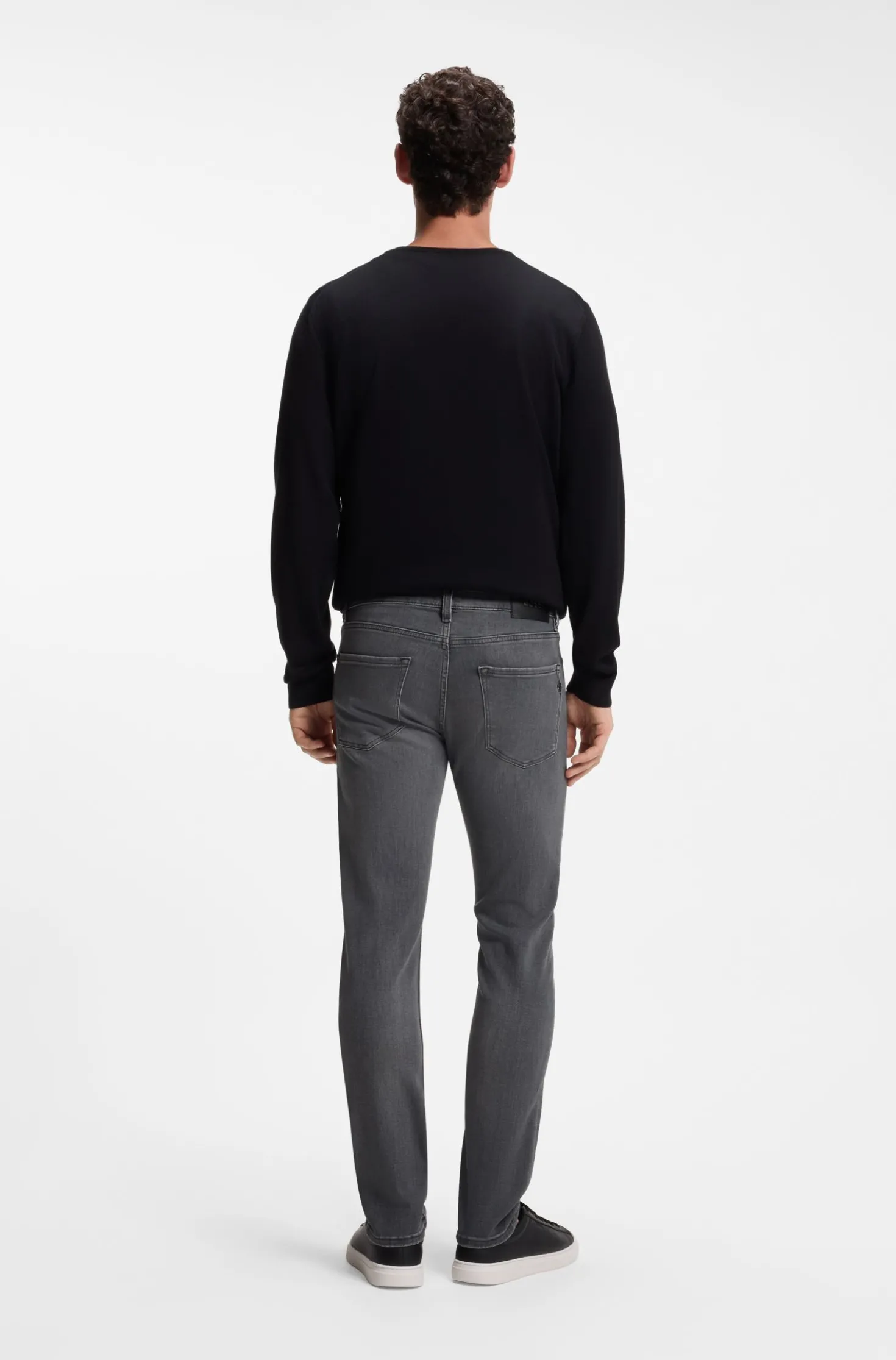 Delaware Slim-Fit Jeans aus grauem Stretch-Denim