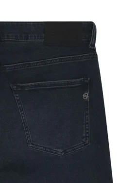 Delaware Slim-Fit Jeans aus indigoblauem Knit Denim