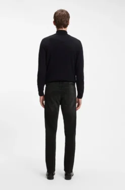 Delaware Slim-Fit Jeans aus schwarzem Stretch-Denim