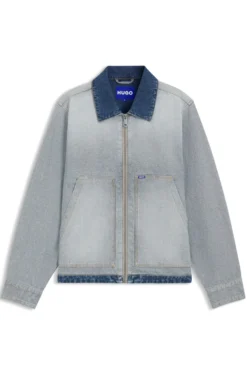 Denim Jacke mit umgekehrtem Styling