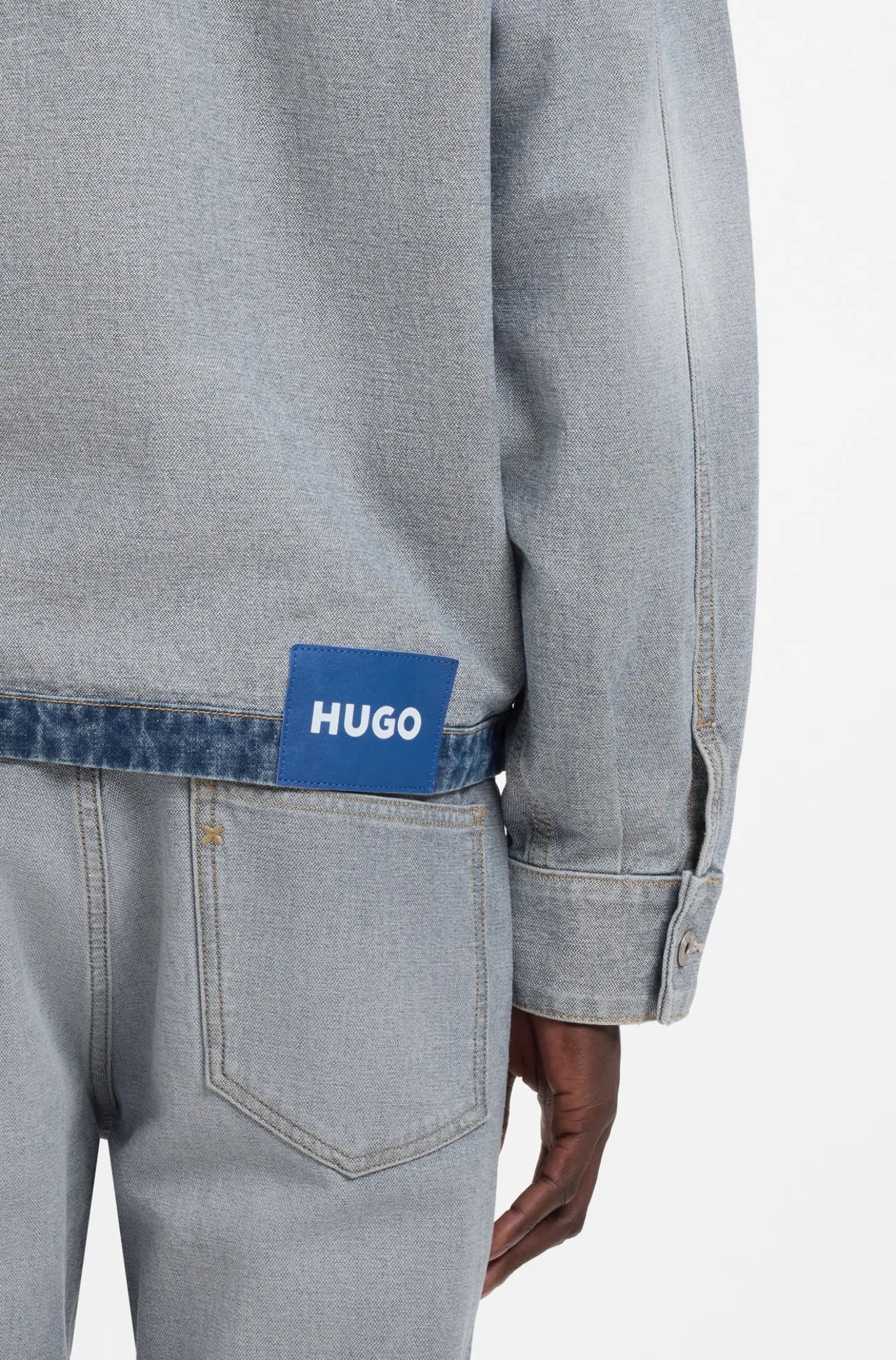 Denim Jacke mit umgekehrtem Styling