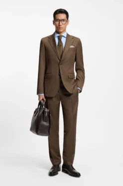 Derbys aus Leder mit Brogue-Details