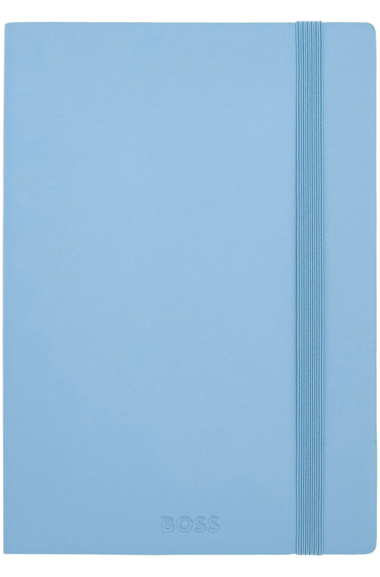 DIN-A5-Notizbuch aus pastellblauem Kunstleder