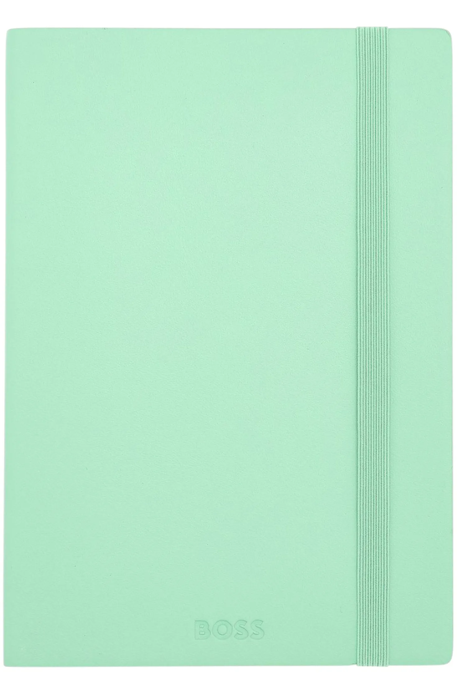 DIN-A5-Notizbuch aus pastellgrünem Kunstleder