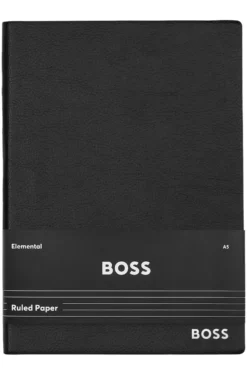 DIN-A5-Notizbuch aus schwarzem Kunstleder