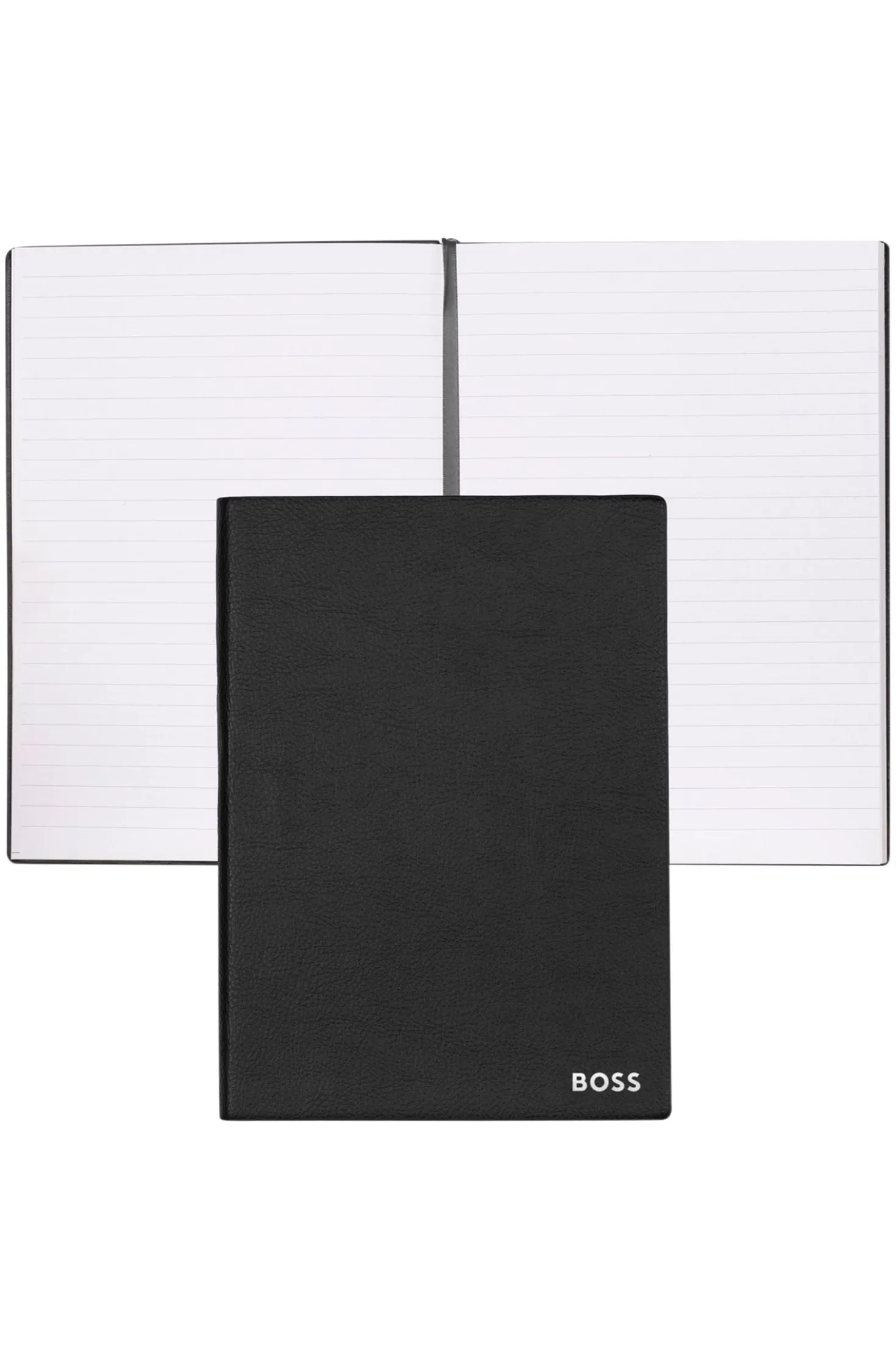 DIN-A5-Notizbuch aus schwarzem Kunstleder