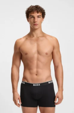 Dreierpack eng anliegende Boxershorts aus Stretch-Baumwolle