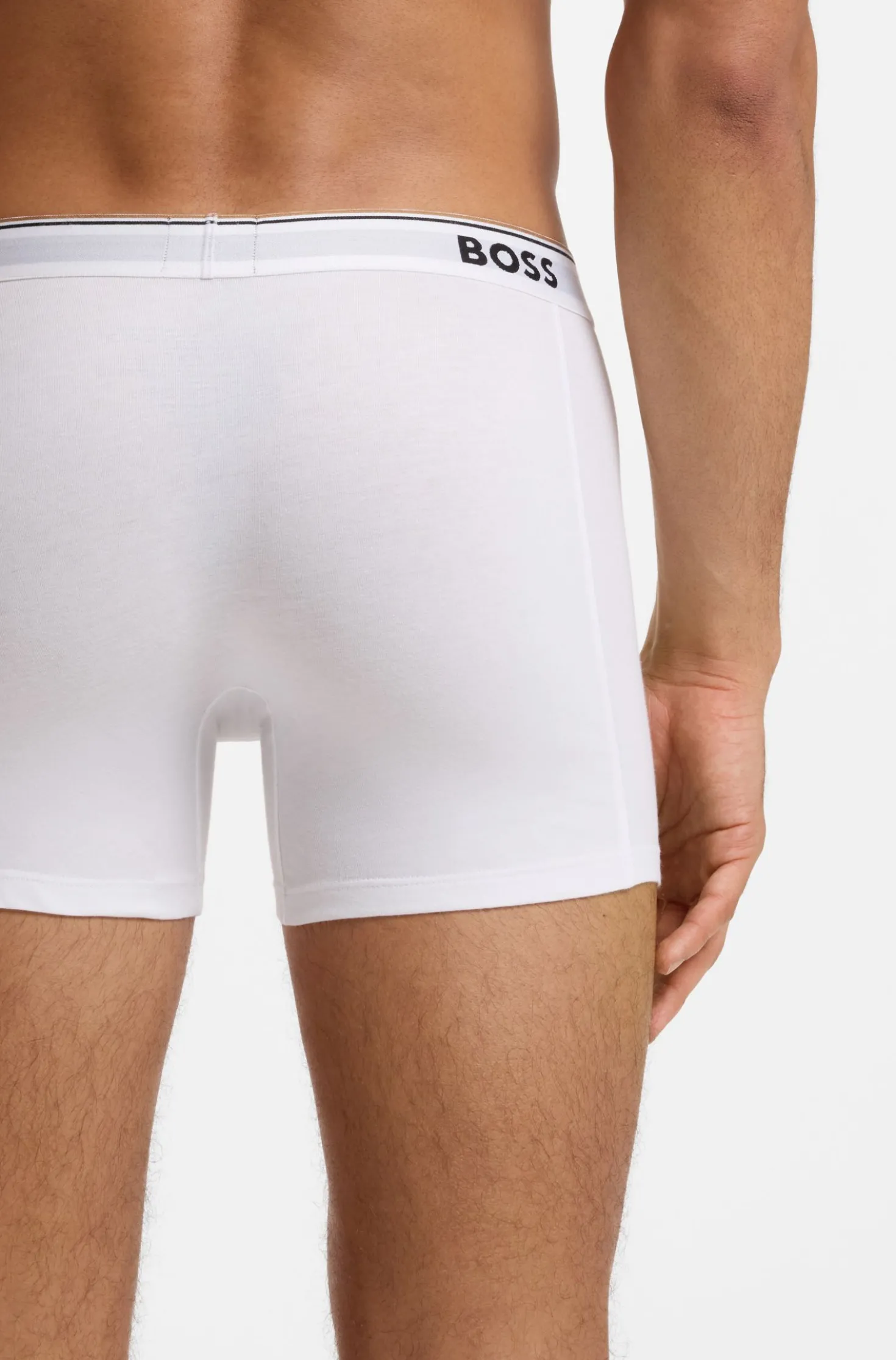 Dreierpack eng anliegende Boxershorts aus Stretch-Baumwolle