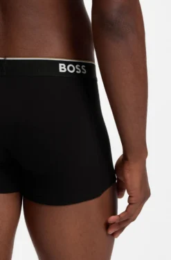 Dreierpack eng anliegende Boxershorts mit kurzem Bein aus Baumwolle mit Logo-Bund