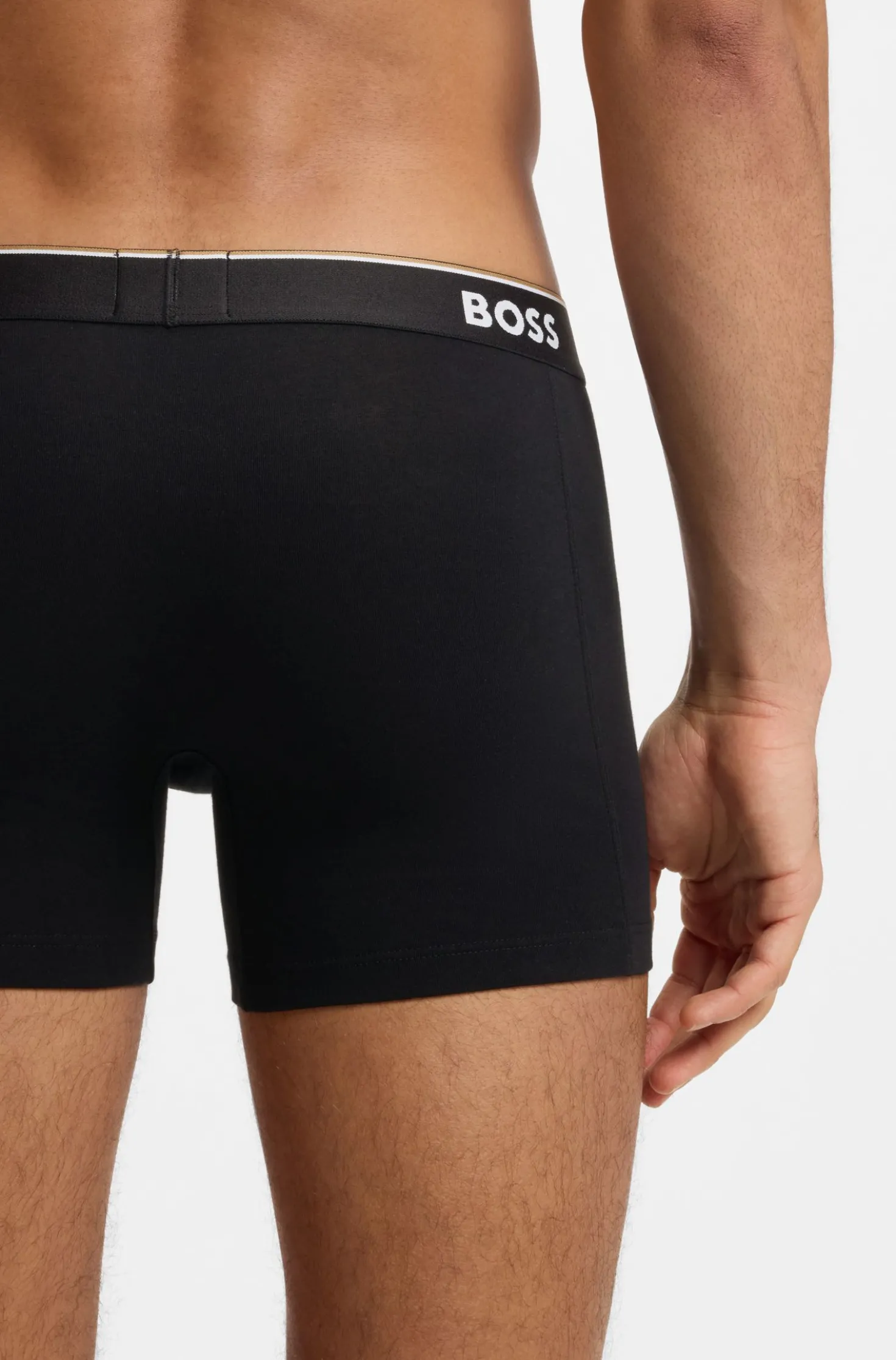 Dreierpack eng anliegende Boxershorts aus Stretch-Baumwolle