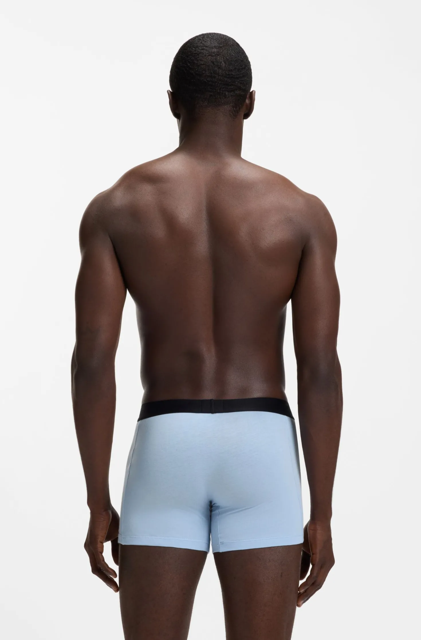 Dreierpack eng anliegende Boxershorts aus Stretch-Baumwolle