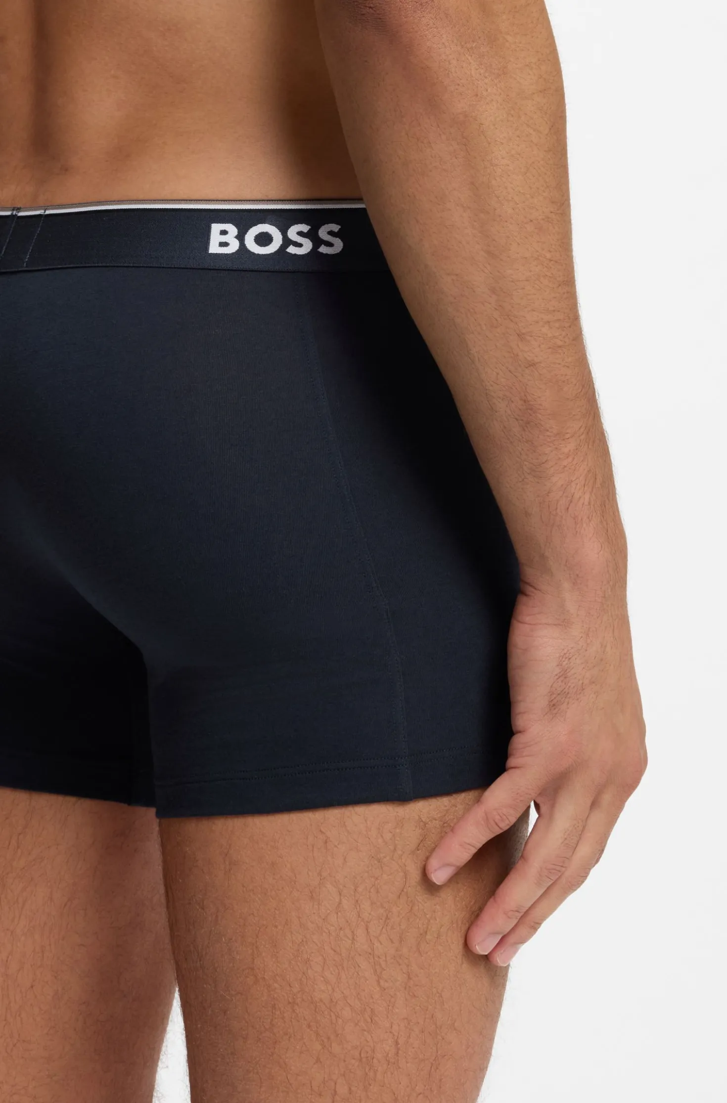 Dreierpack eng anliegende Boxershorts aus Stretch-Baumwolle