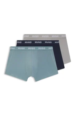 Dreierpack eng anliegende Boxershorts mit kurzem Bein und Jacquard-Logo am Bund