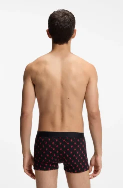 Dreierpack eng anliegende Boxershorts aus Stretch-Baumwolle mit kurzem Bein und Logo-Bund
