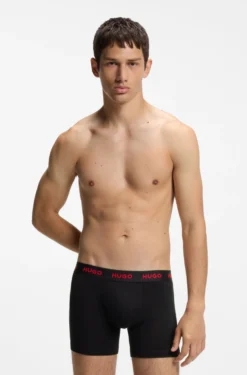 Dreierpack eng anliegende Boxershorts aus Stretch-Baumwolle