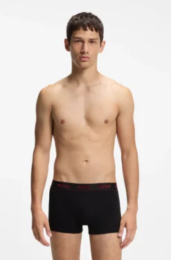Dreierpack eng anliegende Boxershorts mit kurzem Bein und Jacquard-Logo am Bund