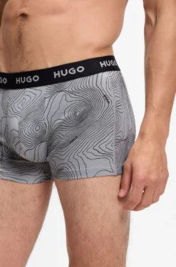 Dreierpack eng anliegende Boxershorts mit kurzem Bein aus Stretch-Baumwolle mit Logo-Bund