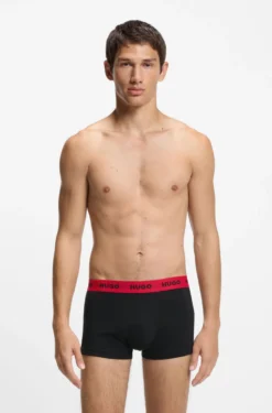 Dreierpack eng anliegende Boxershorts mit kurzem Bein und Jacquard-Logo am Bund
