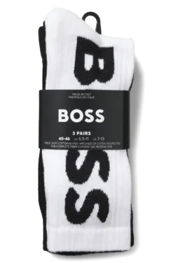 Dreierpack kurze Socken mit großen Logos