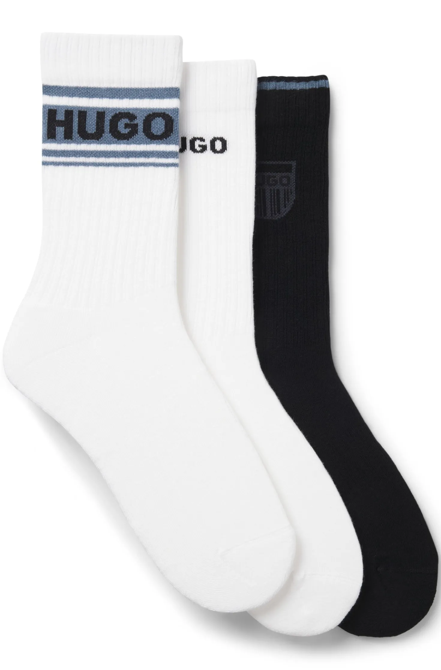 Dreierpack kurze Socken mit Logo