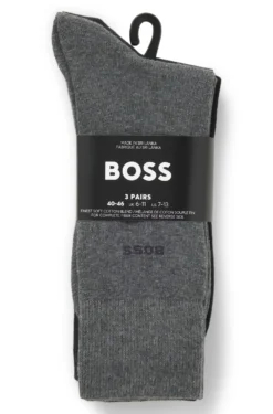 Dreierpack mittelhohe Socken aus Stretch-Gewebe