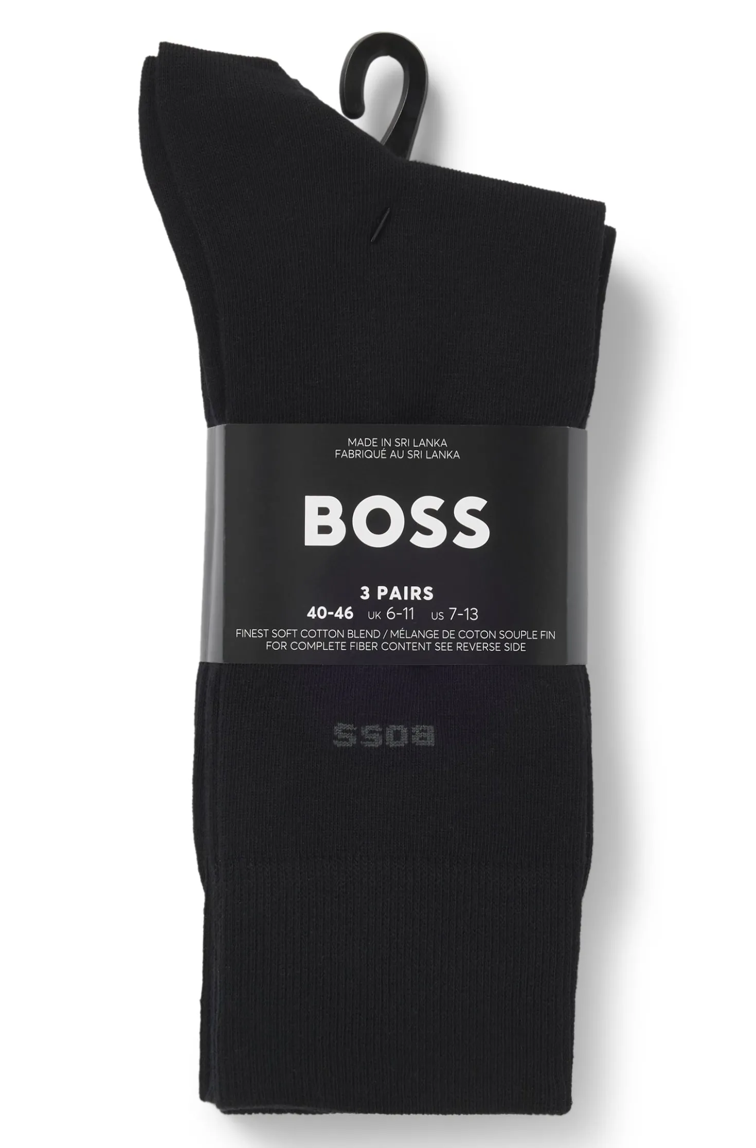 Dreierpack mittelhohe Socken aus Stretch-Gewebe