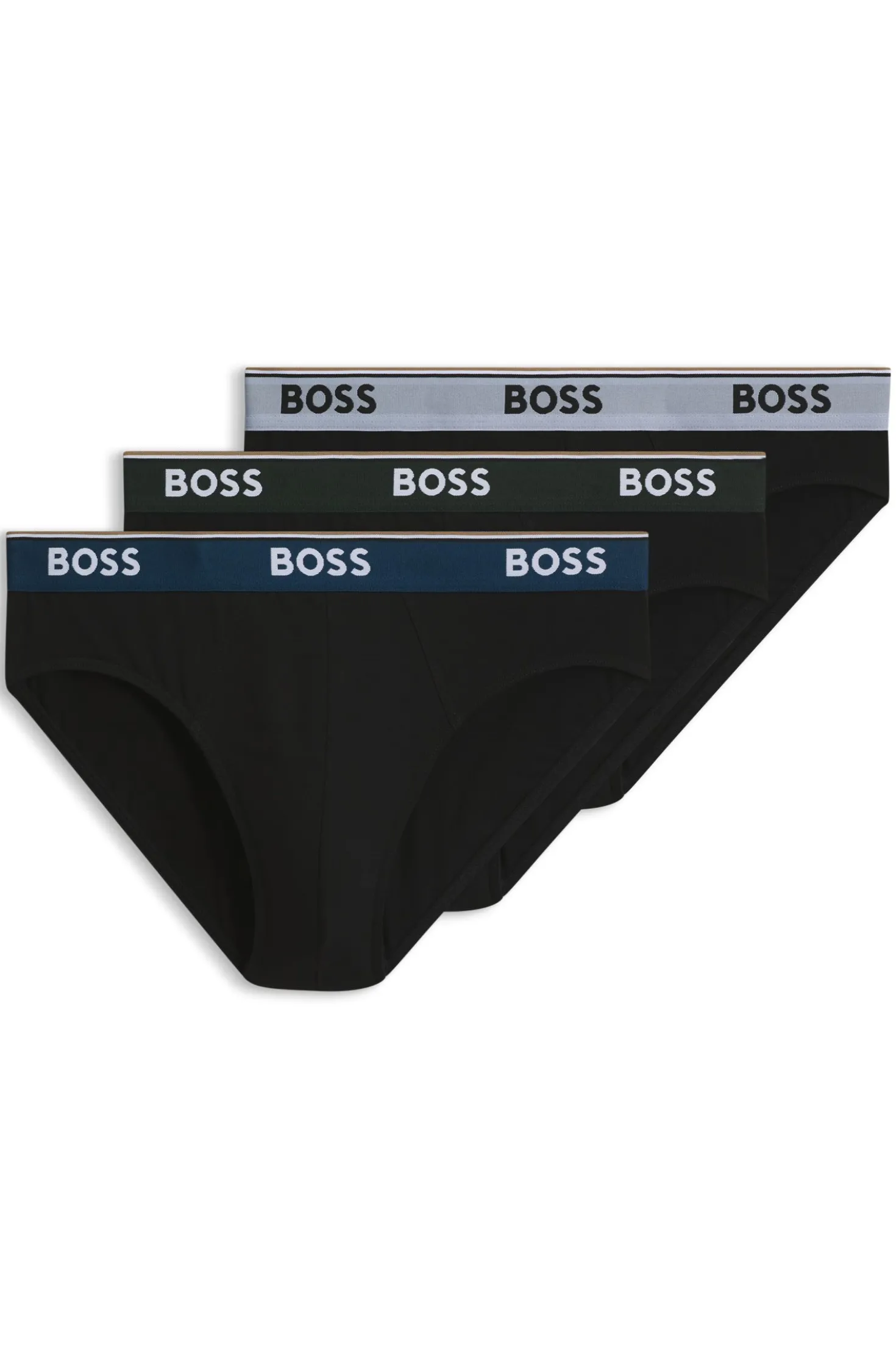 Dreierpack Slips aus Stretch-Baumwolle mit Logo am Bund