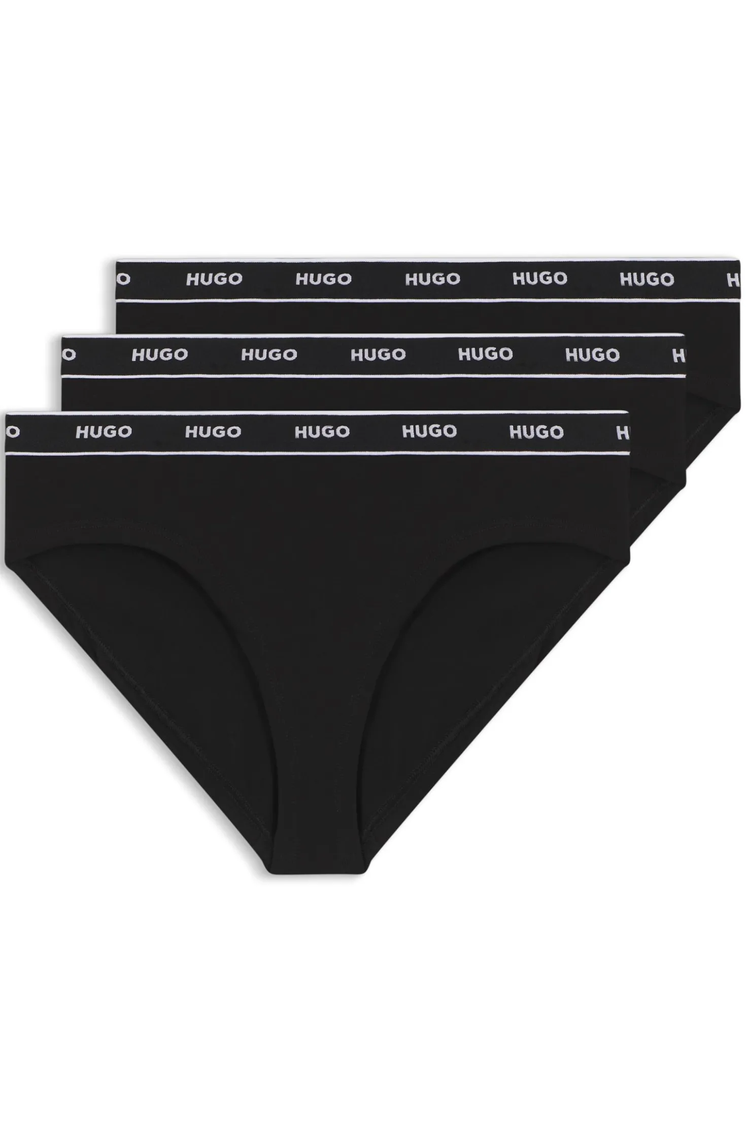 Dreierpack Slips aus Stretch-Baumwolle mit Logo-Bund