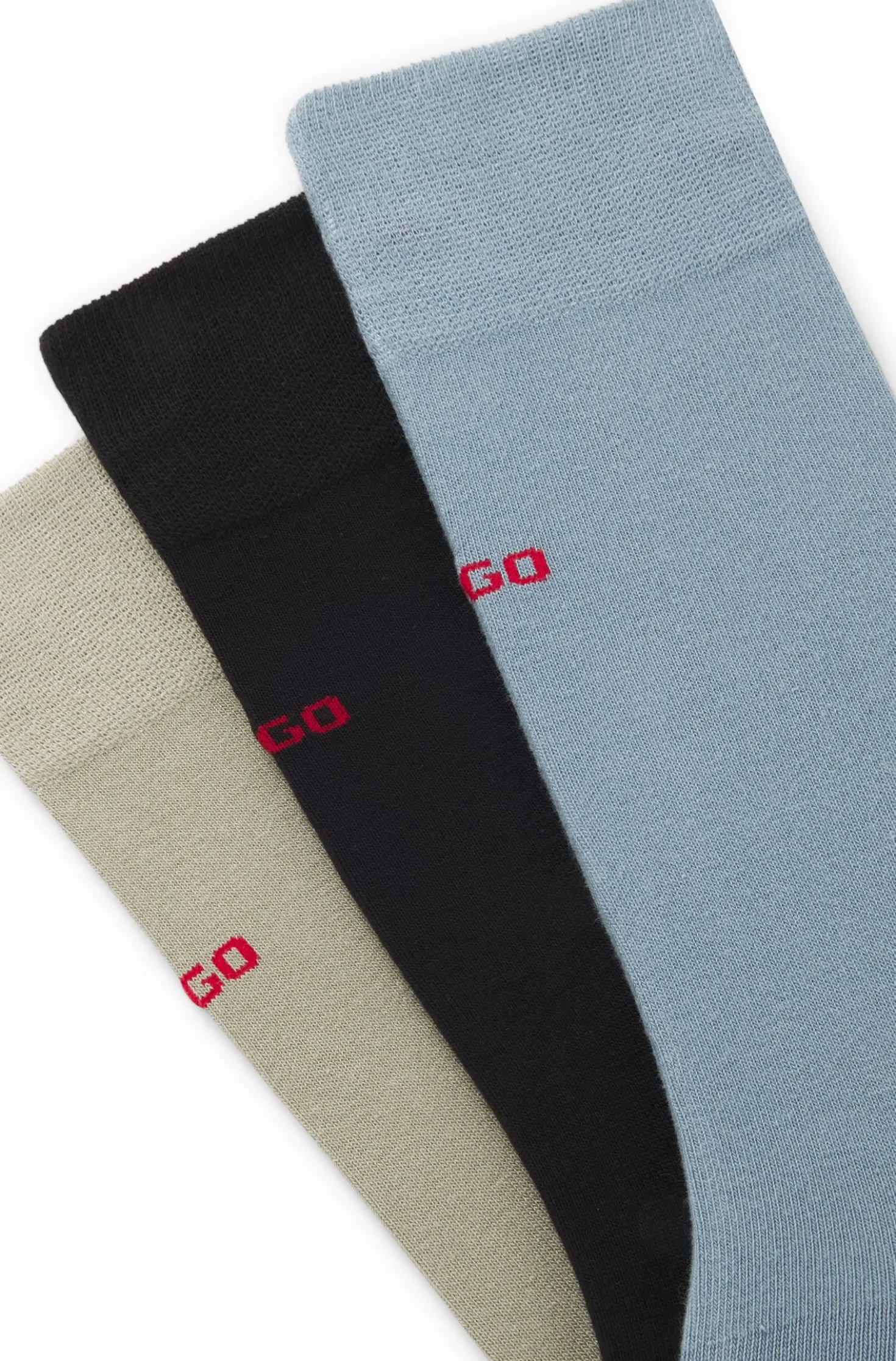Dreierpack Socken in normaler Länge mit Logos