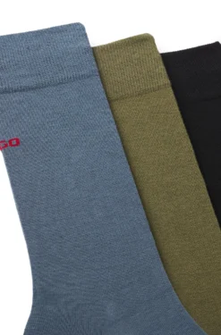 Dreierpack Socken in normaler Länge mit Logos