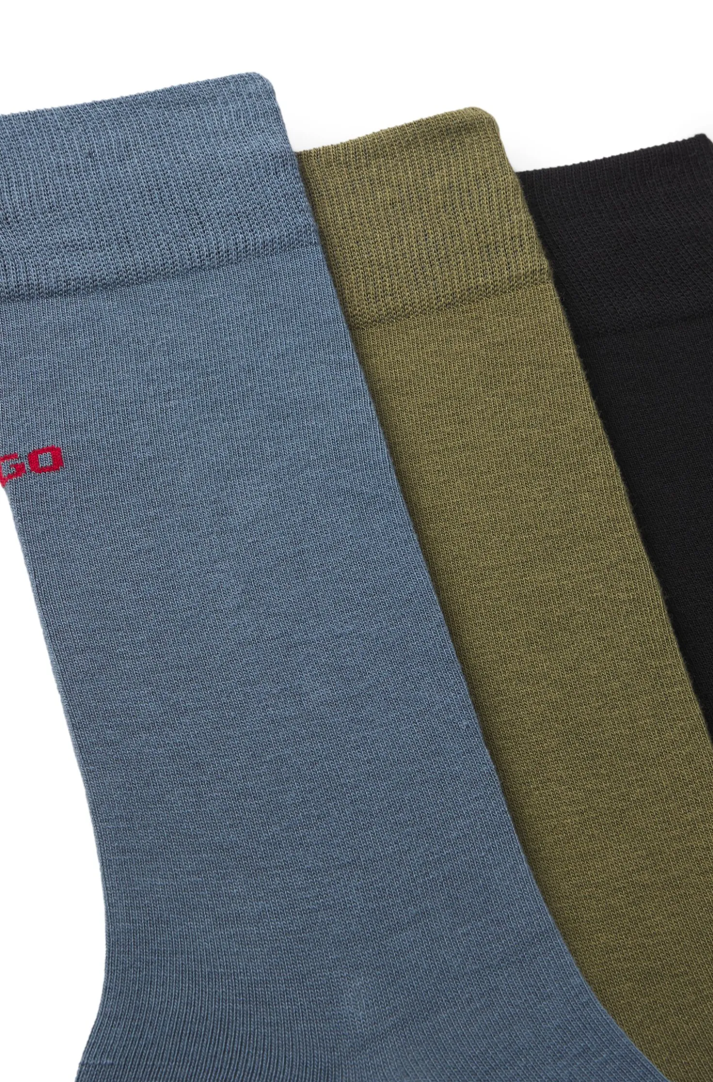 Dreierpack Socken in normaler Länge mit Logos