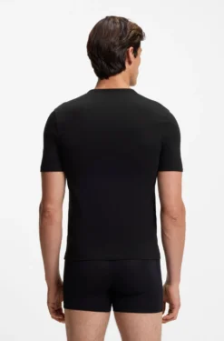 Dreierpack T-Shirts aus Baumwolle mit Logo-Stickerei