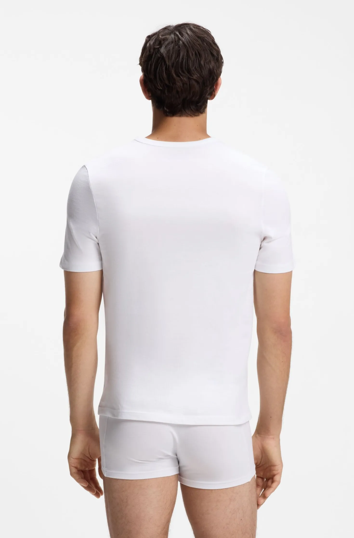 Dreierpack T-Shirts mit V-Ausschnitt aus Baumwolle