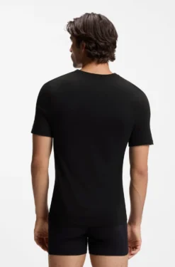 Dreierpack T-Shirts mit V-Ausschnitt aus Baumwolle