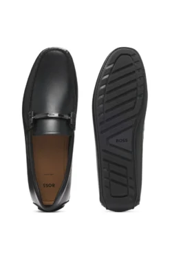 Driver-Schuhe aus Nappaleder mit Logo-Hardware