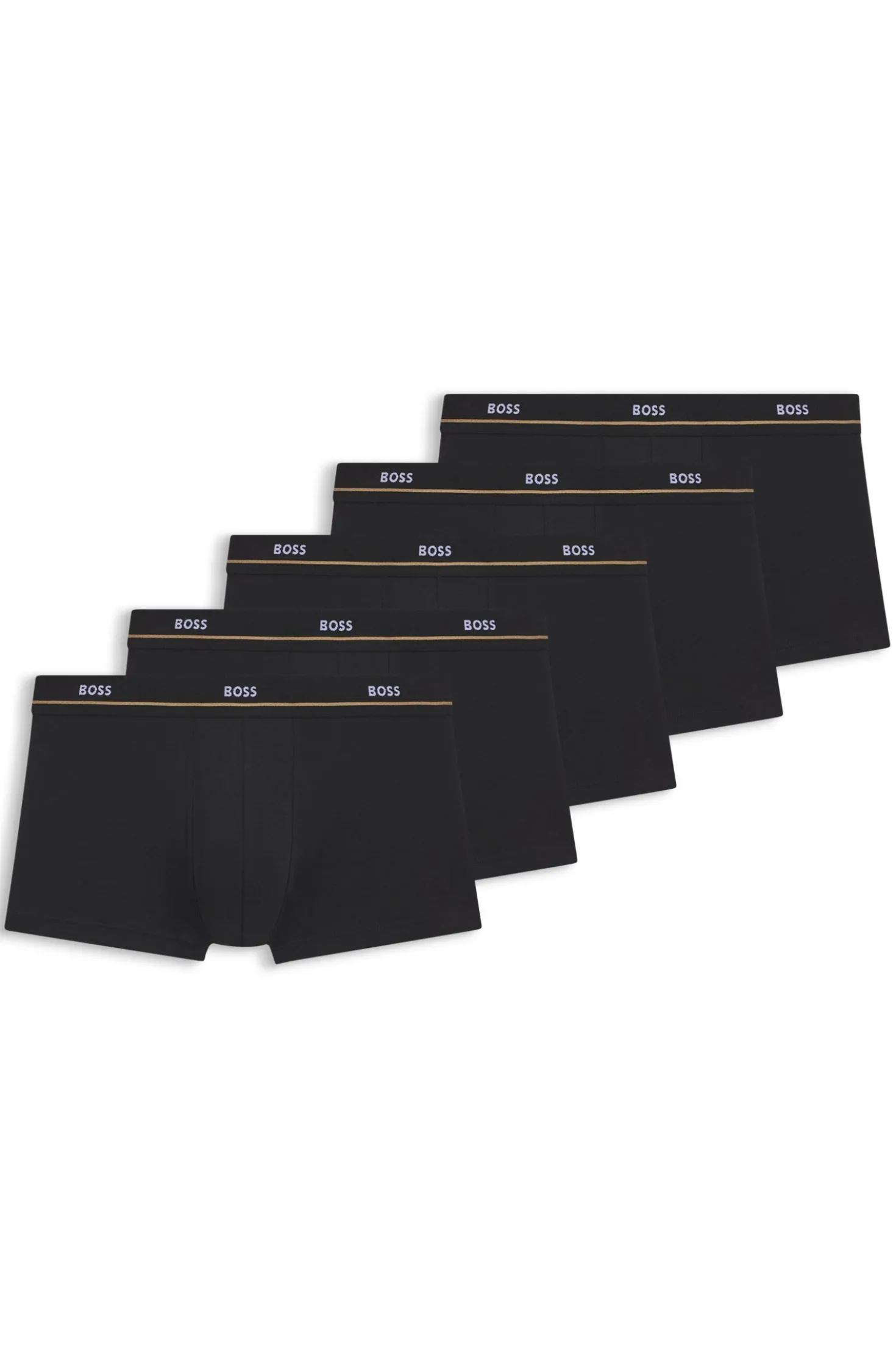 Eng anliegende Boxershorts aus Stretch-Baumwolle im Fünferpack