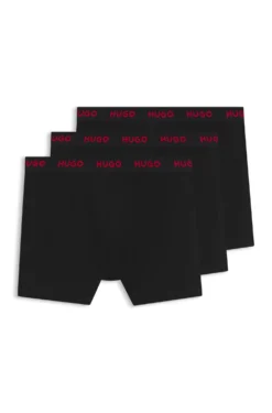 Eng anliegende Boxershorts mit Logo aus Stretch-Baumwolle im Dreierpack