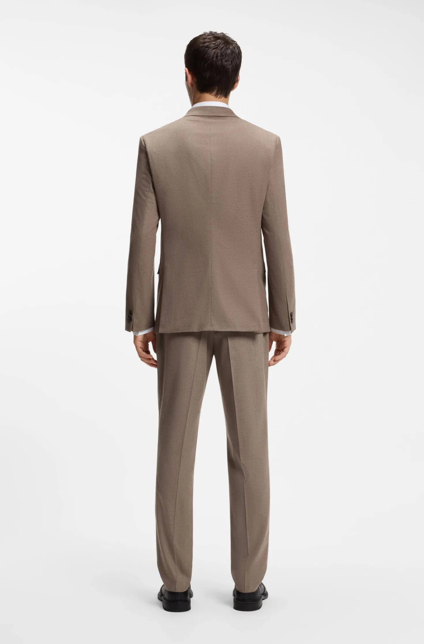Extra Slim-Fit Anzugsakko aus meliertem Flanell