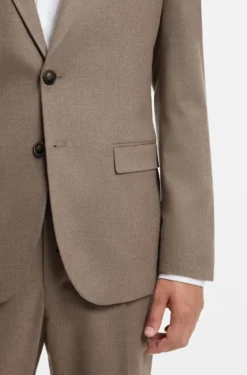 Extra Slim-Fit Anzugsakko aus meliertem Flanell