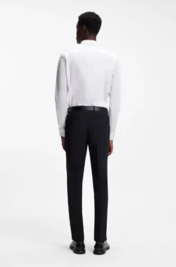 Extra Slim-Fit Hemd aus elastischer Baumwoll-Popeline