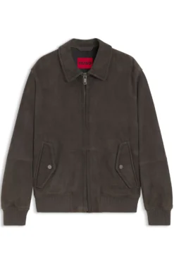 Extra Slim-Fit Jacke aus softem Veloursleder