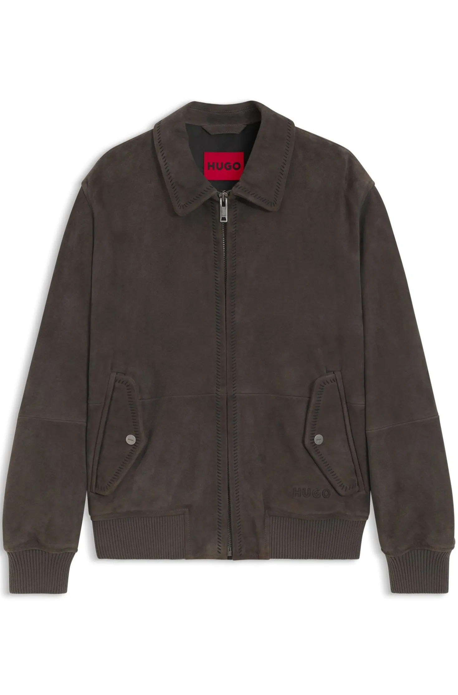 Extra Slim-Fit Jacke aus softem Veloursleder