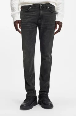 Extra Slim-Fit Jeans aus grauem Stretch-Denim