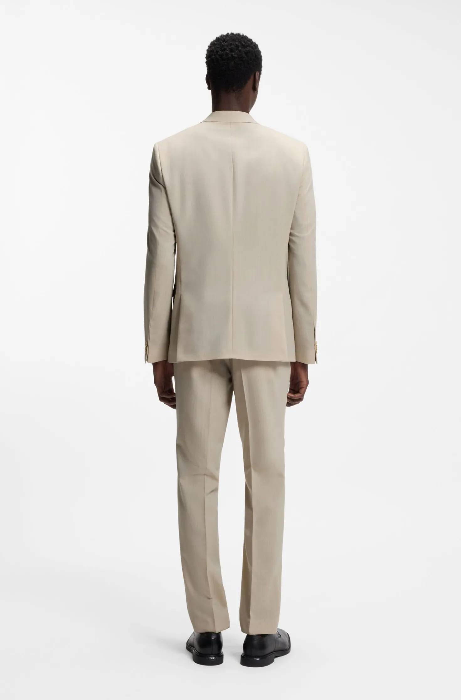 Extra Slim-Fit Popeline-Anzug aus Woll-Mix