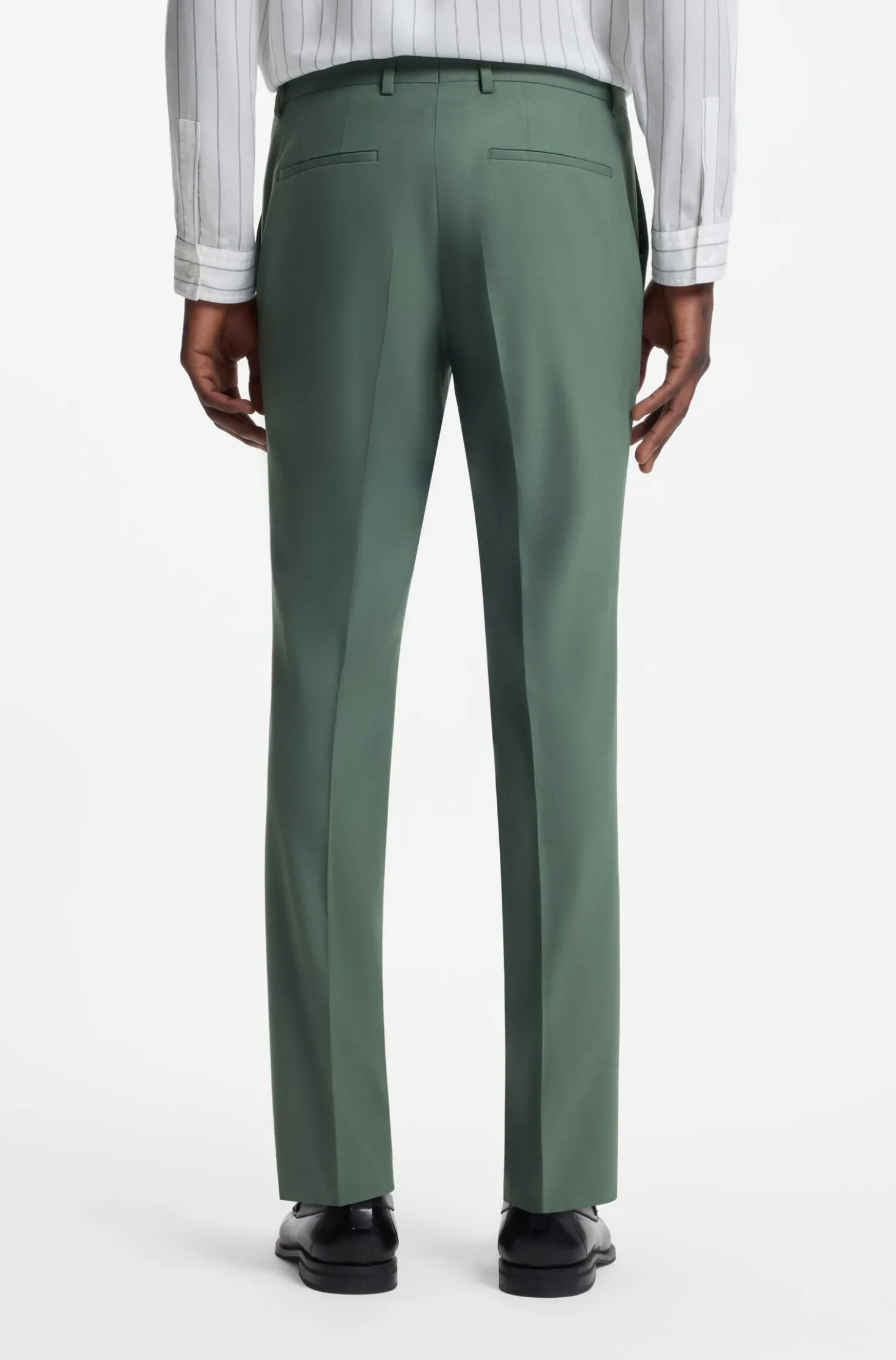 Extra Slim-Fit Popeline-Anzug aus Woll-Mix
