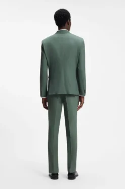 Extra Slim-Fit Popeline-Anzug aus Woll-Mix