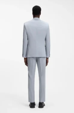 Extra Slim-Fit Popeline-Anzug aus Woll-Mix