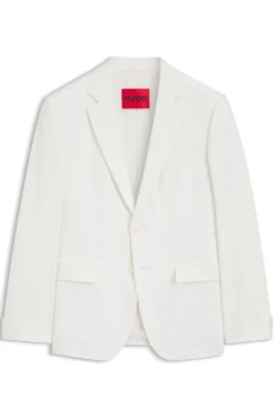 Extra Slim-Fit Sakko aus elastischem Baumwoll-Seersucker
