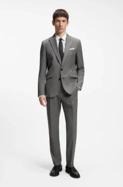Extra Slim-Fit Sakko aus strukturierter Schurwolle